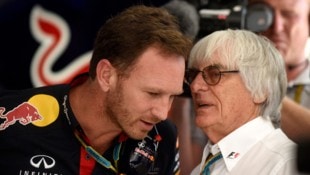 Bernie Ecclestone (rechts) übte scharfe Kritik an Christian Horner (links).