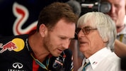 Bernie Ecclestone (rechts) übte scharfe Kritik an Christian Horner (links).
