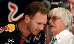 Bernie Ecclestone (rechts) übte scharfe Kritik an Christian Horner (links).