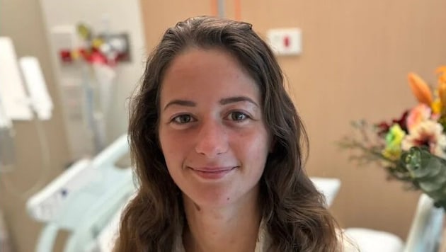 Die deutsche Backpackerin Carolina Wilga hat sich mit diesem Bild aus dem Krankenhaus in Perth ...