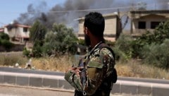 Ein Kämpfer in der syrischen Provinz Suweida