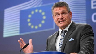EU-Handelskommissar Maros Sefcovic versucht, einen Kompromiss im Zollstreit mit den USA ...