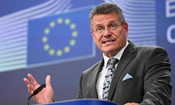 EU-Handelskommissar Maros Sefcovic versucht, einen Kompromiss im Zollstreit mit den USA ...
