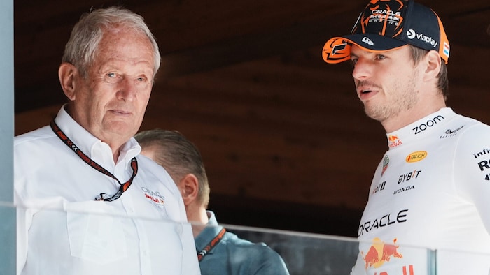 Helmut Marko (li.) und Max Verstappen