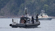 Ein Frontex-Patrouillenboot vor der Insel Lesbos