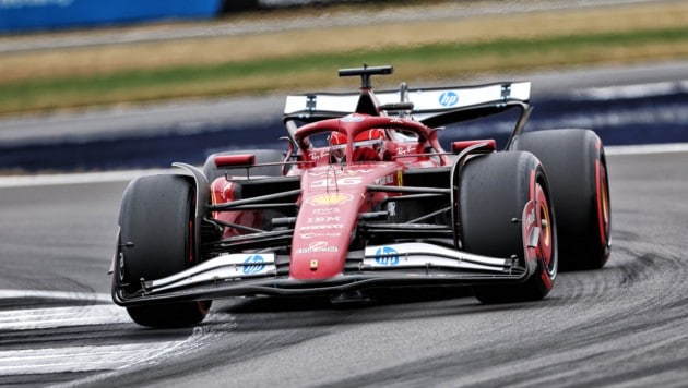 Charles Leclerc in seinem SF-25 beim Großen Preis von England.