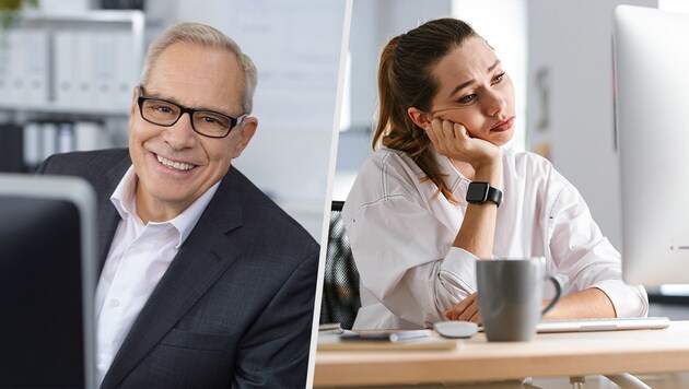 Älteren Arbeitnehmern ist im Berufsleben Stabilität sehr wichtig, Jüngere sind häufiger ...