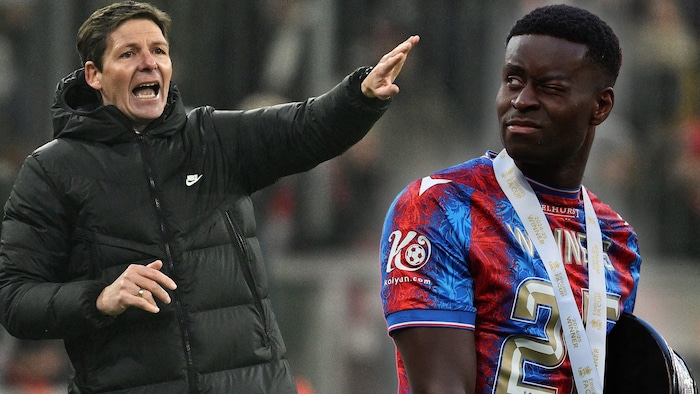 Marc Guehi (re.) wird Crystal Palace verlassen.