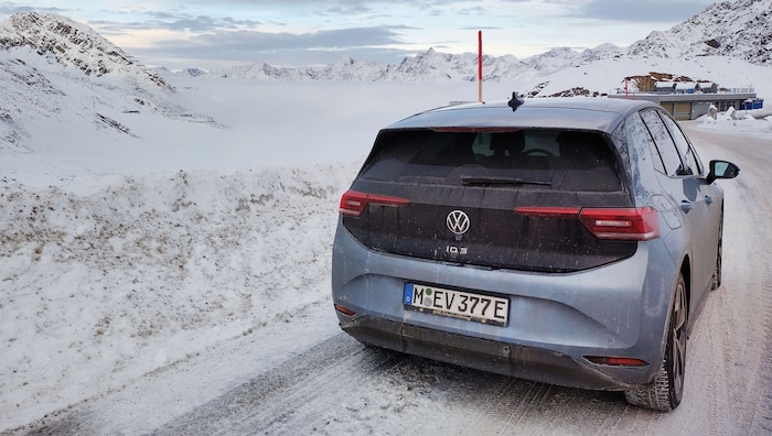 Der VW ID.3 ist auch regelmäßig im Wintereinsatz.