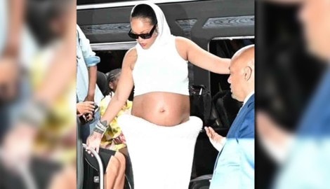 Rihanna setzt auch während Schwangerschaft Nummer drei nicht auf modische Zurückhaltung.