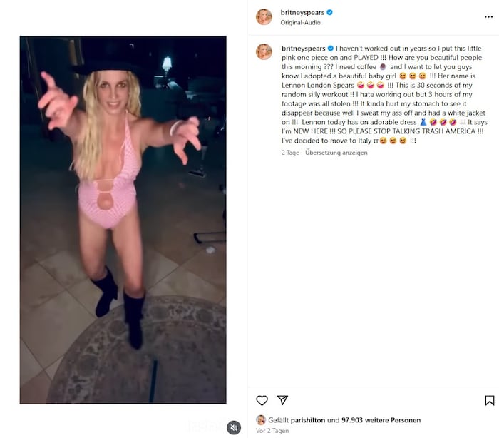 Auf Instagram ließ Britney Spears jetzt die vermeintliche Baby-Bombe platzen. Aber was ist ...