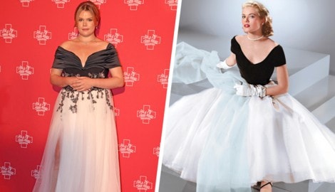 Camille Gottlieb ließ sich bei hrer Robe von dem ikonischen Look von Grace Kelly inspirieren.
