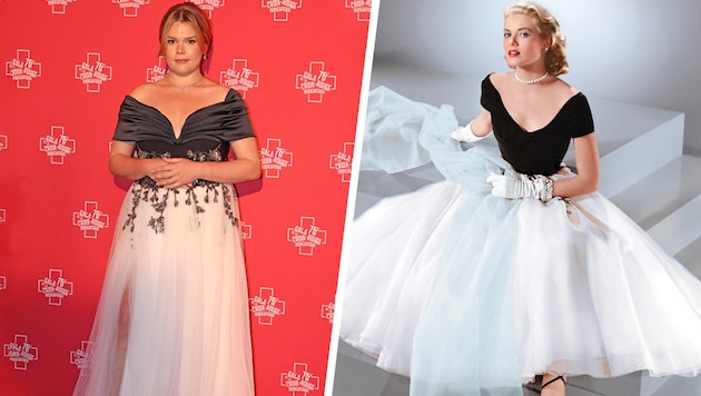 Camille Gottlieb ließ sich bei hrer Robe von dem ikonischen Look von Grace Kelly inspirieren.