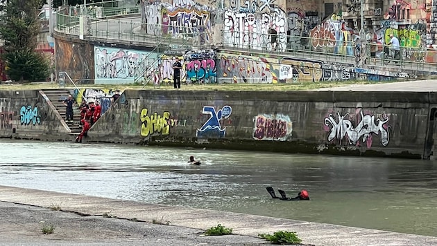 Feuerwehrtaucher und Polizisten reagierten blitzschnell.