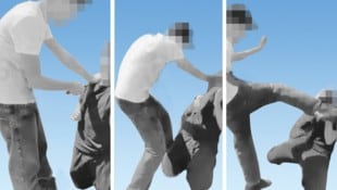 Szenen aus einem Video, das in dem Gymnasium die Runde machte – zum Schutz der Jugendlichen ...