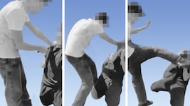 Szenen aus einem Video, das in dem Gymnasium die Runde machte – zum Schutz der Jugendlichen ...