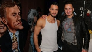 Andreas Gabalier (re.) bei einem Auftritt seines Cousins Peter Knauder im Raimund Theater.  