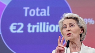 Kommissionschefin Ursula von der Leyen bei der Präsentation des mehrjährigen Budgetrahmens