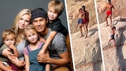 Idylle und Irritation: Links die perfekte Influencer-Familie – rechts wirft Papa Garret seinen ...