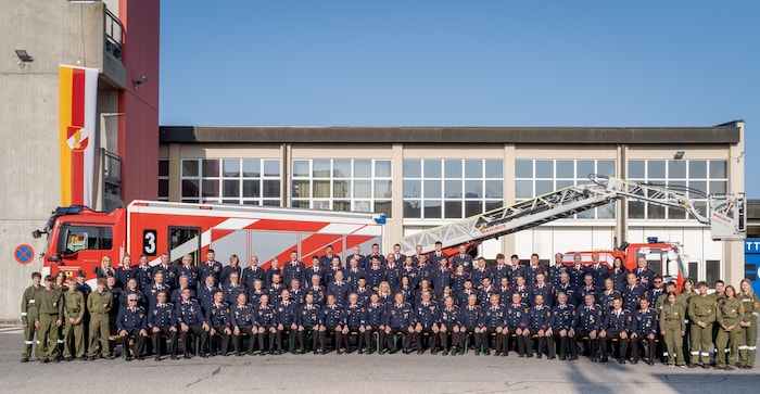 Die Mannschaft der Hauptfeuerwache Villach.