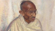 Gandhi hatte die gewaltlose Kampagne gegen die britische Kolonialherrschaft angeführt, die 1947 ...