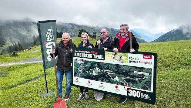 Spatenstich vom neuen Kirchberg Trail