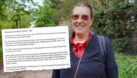 Elisabeth T. wollte nicht mittels ID Austria in die Schulsoftware einsteigen. Daraufhin erhielt ...