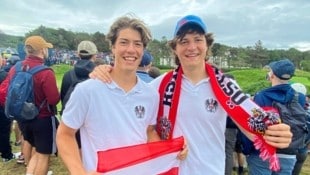 Valentin und Lukas (re.) feuerten Straka an.