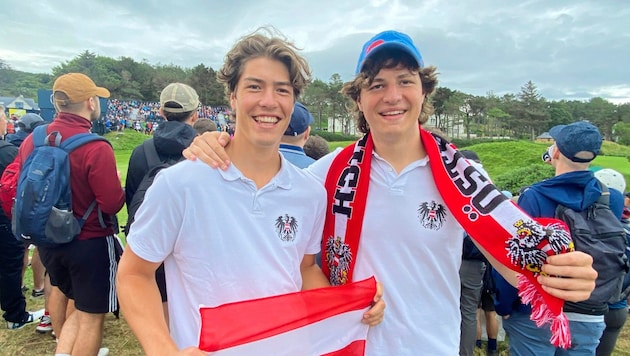 Valentin und Lukas (re.) feuerten Straka an.