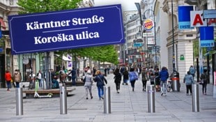 Am Ende und am Anfang der Kärntner Straße in Wien soll in Zukunft ein zweisprachiges ...