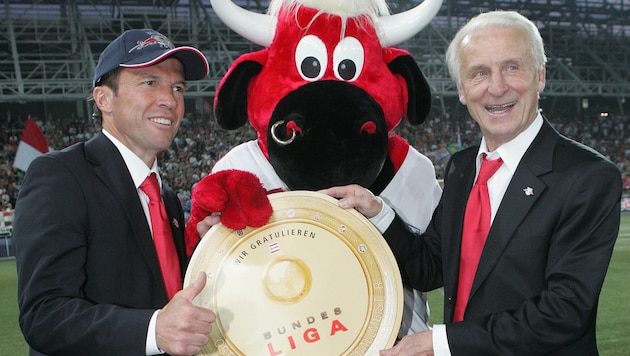 Giovanni Trapattoni (re.) und Lothar Matthäus.