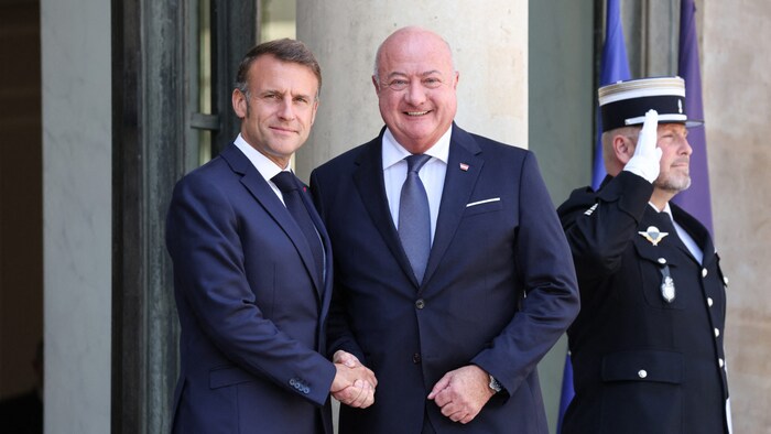 Macron und Stocker treffen sich zum Arbeitsmittagsessen.