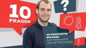 UBIMET-Metereologe Konstantin Brandes beschäftigt sich mit dem Wetter und dem Klima.