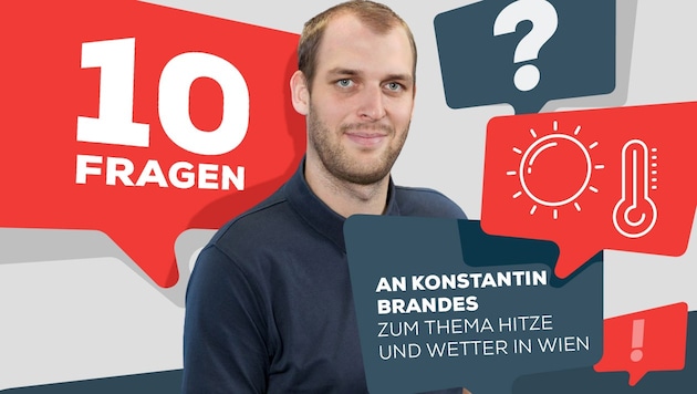 UBIMET-Metereologe Konstantin Brandes beschäftigt sich mit dem Wetter und dem Klima.