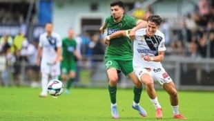 Sturms neuer Innenverteidiger Tim Oermann (re.) gilt als harter Arbeiter.