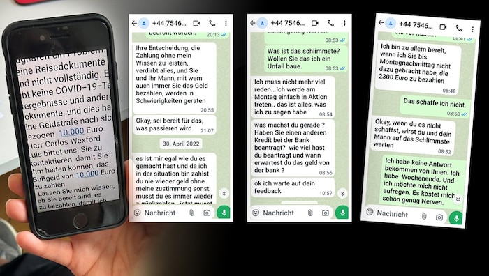 Zuerst nette Worte, dann Forderungen, und bald darauf Drohungen. Eine Frau aus Schwechat ...