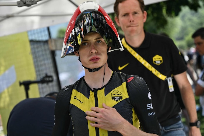 Jonas Vingegaard vor dem Zeitfahren am Freitag