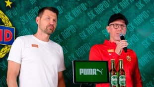 Sportchef Markus Katzer (li.) und Trainer Peter Stöger