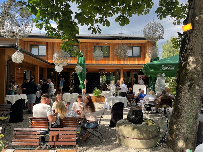 Der idyllische Urbani Wirt-Gastgarten.