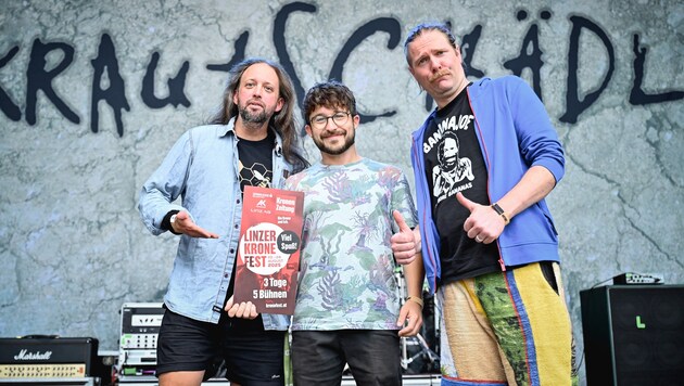 Krautschädl, also Mölgie (Philipp Sikora), Holy (Moritz Holy) und Fizl (Christopher Hehn) sind ...
