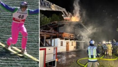 Die Feuerwehr bekämpfte den Brand. Auch Andreas Goldberger gewann einst auf der Schanze in ...