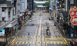 Die Millionenmetropole Hongkong gleicht einer Geisterstadt.