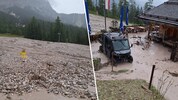 Spur der Verwüstung nach dem Murenabgang im Bereich der Gamsalm in Ehrwald