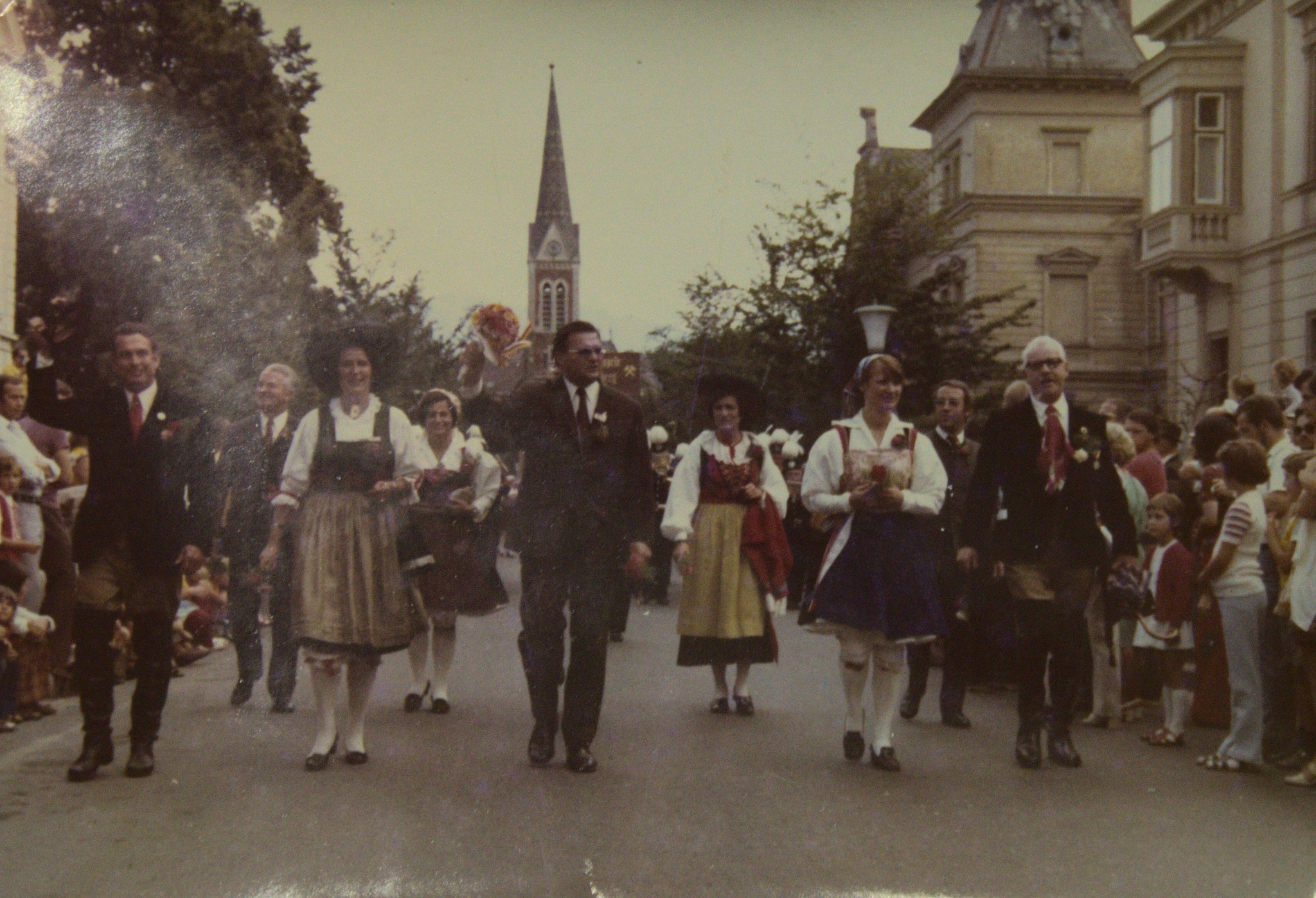 Umzug im Jahr 1973.
