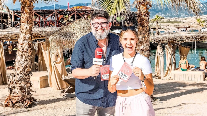 Die „Krone“ goes Zrce-Redakteure Anna Jaschek und Mario Ruhmanseder.