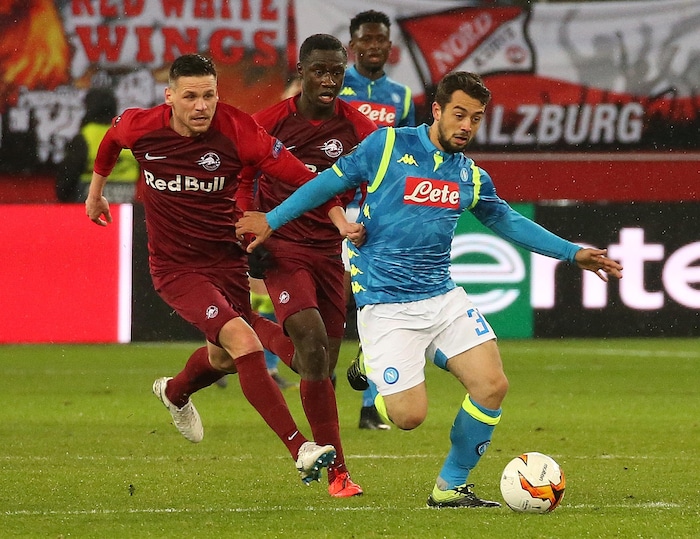 Christoph Leitgeb (li.) gegen Napoli