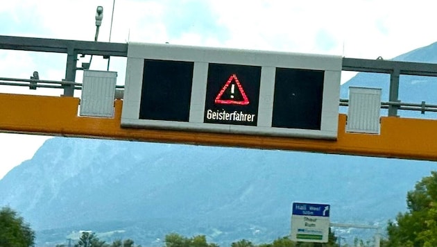Auch die Asfinag-Anzeigen warnten vor dem Geisterfahrer.