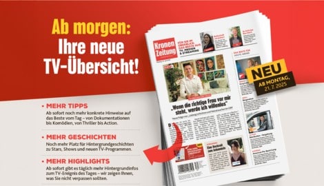 Die neue TV-Seite der „Krone“