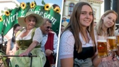 Bierige Laune: „Jazz Gitti“ und Franz Posch begleiteten den beliebten Bierkirtag in Weitra.