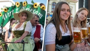 Bierige Laune: „Jazz Gitti“ und Franz Posch begleiteten den beliebten Bierkirtag in Weitra.